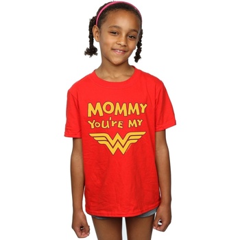 Vêtements Fille T-shirts manches longues Dc Comics Wonder Woman Mummy You're My Hero Rouge
