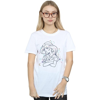Vêtements Femme T-shirts manches longues Disney Aladdin Princess Jasmine Constellation Blanc