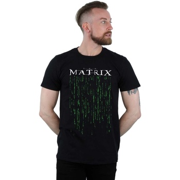 Vêtements Homme T-shirts manches longues The Matrix Green Code Noir