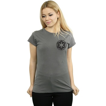 Vêtements Femme T-shirts manches longues Disney The Mandalorian Galactic Empire Insignia Breast Print Multicolore
