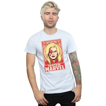 Vêtements Homme T-shirts manches longues Marvel Captain  Ornament Gris