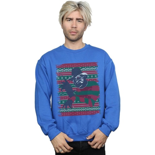 Vêtements Homme Sweats A Nightmare On Elm Street Christmas Fair Isle Bleu