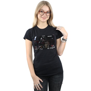 Vêtements Femme T-shirts manches longues Disney The Mandalorian Mando And Co-Pilot Noir