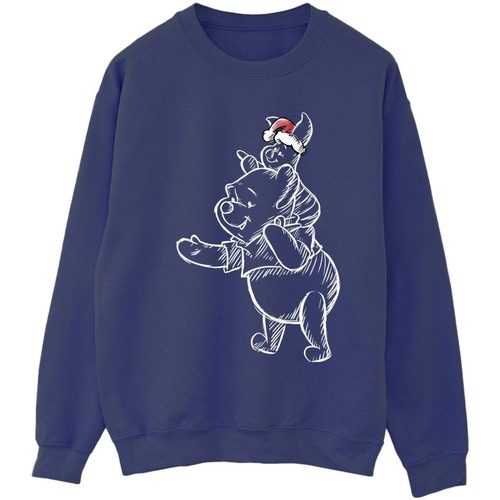 Vêtements Femme Sweats Disney Winnie The Pooh Piglet Christmas Bleu