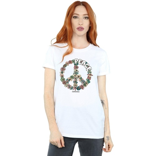 Vêtements Femme T-shirts manches longues Woodstock Floral Peace Blanc