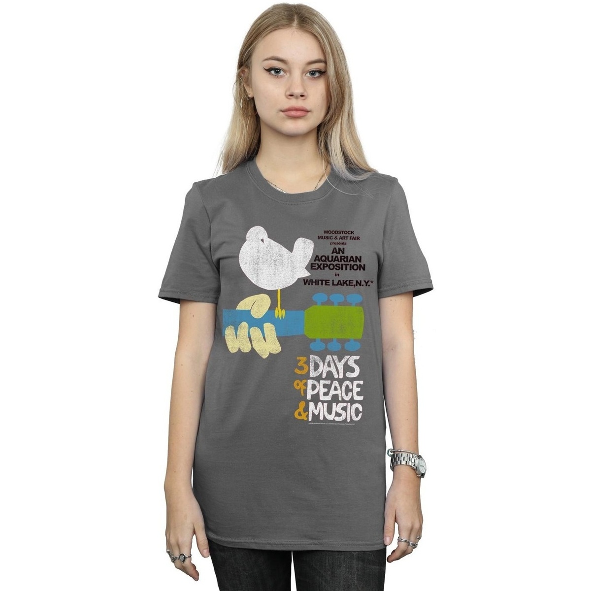 Vêtements Femme T-shirts manches longues Woodstock Festival Poster Multicolore