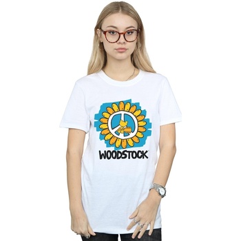 Vêtements Femme T-shirts manches longues Woodstock Flower Peace Blanc