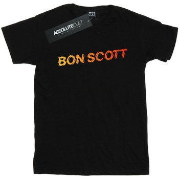 Vêtements Femme T-shirts manches longues Bon Scott Shattered Logo Noir