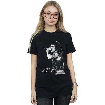 Vêtements Femme T-shirts manches longues Bon Scott Signed Photo Noir