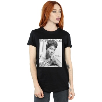Vêtements Femme T-shirts manches longues Aretha Franklin Natural Woman Noir