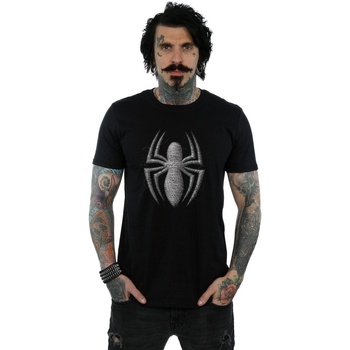 Vêtements Homme T-shirts manches longues Marvel Spider-Man Web Logo Noir