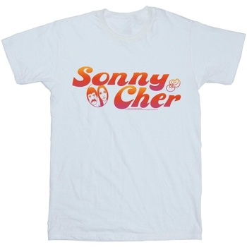 Vêtements Femme T-shirts manches longues Sonny & Cher Gradient Logo Blanc