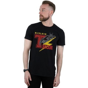 Vêtements Homme T-shirts manches longues Marvel Thor Mjolnir Noir