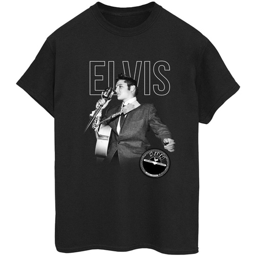 Vêtements Femme T-shirts manches longues Elvis Logo Portrait Noir
