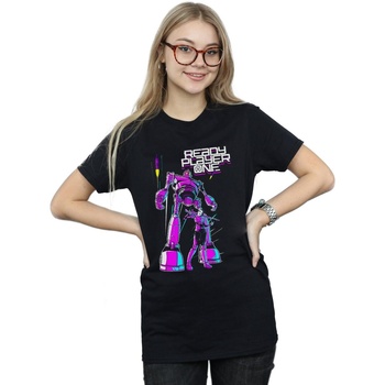 Vêtements Femme T-shirts manches longues Ready Player One Iron Giant And Art3mis Noir