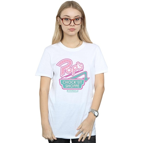 Vêtements Femme T-shirts manches longues Riverdale Pops Logo Blanc