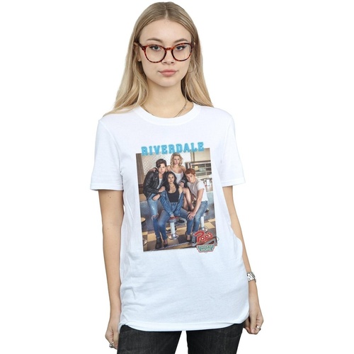 Vêtements Femme T-shirts manches longues Riverdale Pops Group Photo Blanc
