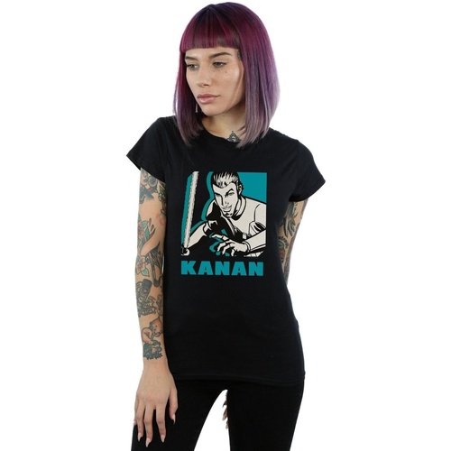 Vêtements Femme T-shirts manches longues Disney Rebels Kanan Noir