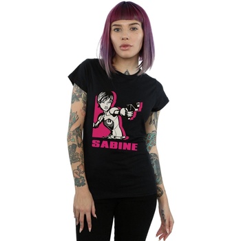 Vêtements Femme T-shirts manches longues Disney Rebels Sabine Noir