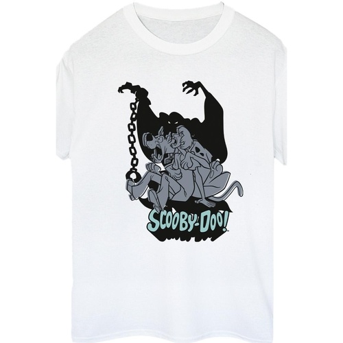 Vêtements Femme T-shirts manches longues Scooby Doo Scared Jump Blanc