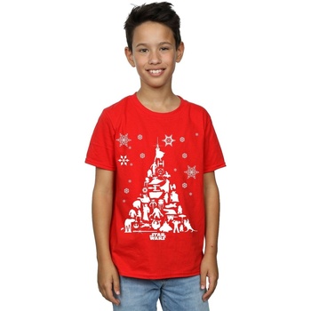 Vêtements Garçon T-shirts manches courtes Disney Christmas Tree Rouge