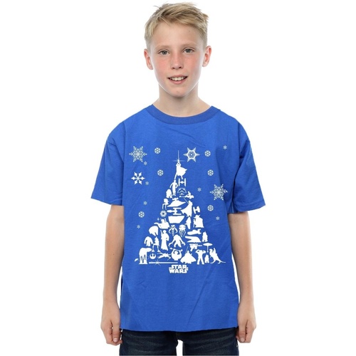 Vêtements Garçon T-shirts manches courtes Disney Christmas Tree Bleu