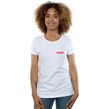 Vêtements Femme T-shirts manches longues Nasa Modern Logo Chest Blanc