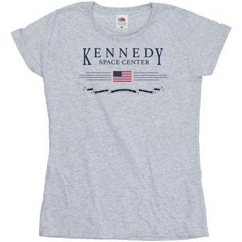 Vêtements Femme T-shirts Basic manches longues Nasa Kennedy Space Centre Explore Gris
