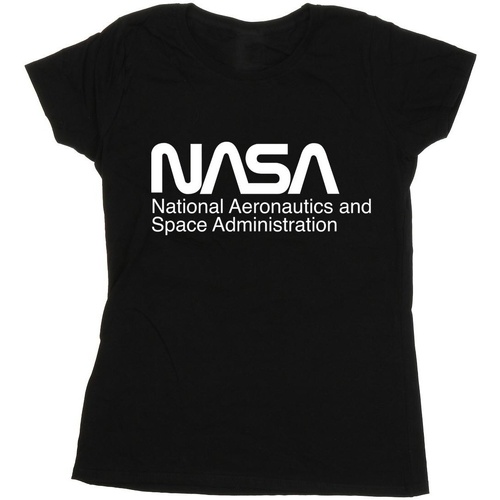 Vêtements Femme T-shirts manches longues Nasa Logo One Tone Noir