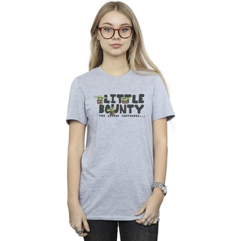 Vêtements Femme T-shirts manches longues Star Wars The Mandalorian Little Bounty Hunter Gris