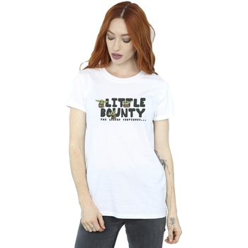 Vêtements Femme T-shirts manches longues Star Wars The Mandalorian Little Bounty Hunter Blanc