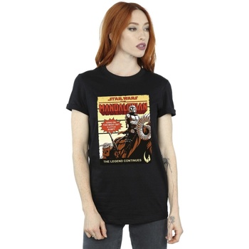 Vêtements Femme T-shirts manches longues Star Wars The Mandalorian Bumpy Ride Noir