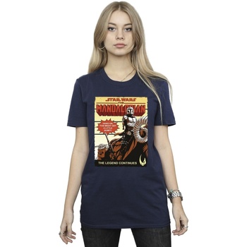Vêtements Femme T-shirts manches longues Star Wars The Mandalorian Bumpy Ride Bleu