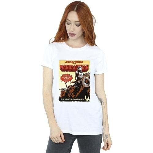 Vêtements Femme T-shirts manches longues Star Wars The Mandalorian Bumpy Ride Blanc