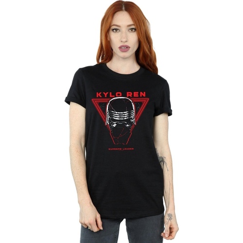 Vêtements Femme T-shirts manches longues Star Wars The Rise Of Skywalker Supreme Leader Kylo Ren Noir