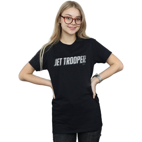 Vêtements Femme T-shirts manches longues Star Wars The Rise Of Skywalker Jet Trooper Noir