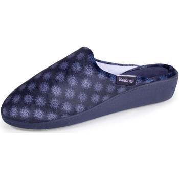 Chaussures Femme Chaussons Isotoner Chaussons Bottillons semelle confortable, talon de 4 cm Bleu