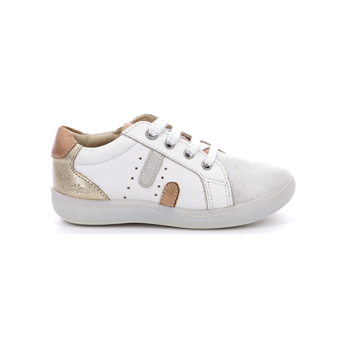 Chaussures Fille Baskets basses Kickers Kickpom Blanc