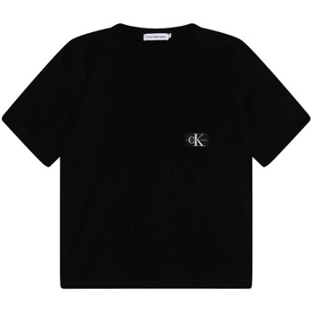 VêBenetton Garçon T-shirts manches longues Calvin Klein Jeans IB0IB01978 Noir