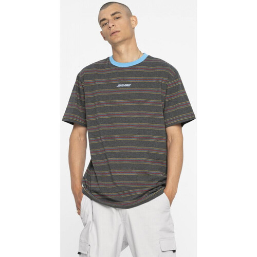 Vêtements Homme zip hoodie sh0405 bdm Santa Cruz Classic strip stripe t-shirt Noir