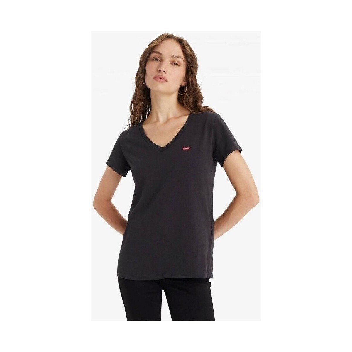 Vêtements Femme T-shirts & Polos Levi's 85341 0003 PERFECT VNECK Noir