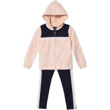 Vêtements Fille Trainers GUESS Reel FL5REE ELE12 WHIWH Guess Set active top w/zip+leggings Rose