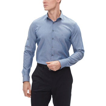 Vêtements Homme Chemises manches longues Calvin Klein graphique JEANS K10K112299 Bleu