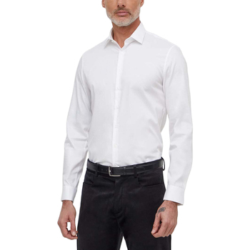 Vêtements Homme Chemises manches longues Calvin Klein print JEANS K10K112299 Blanc