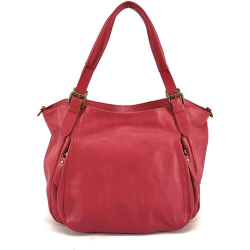 Sacs Femme Sacs porté épaule Leather Woven Zip Detail Tote Bag Zegna ELTON Rouge