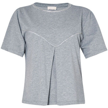 Vêtements Femme Pantoufles / Chaussons Liu Jo T-shirt avec encolure en V Gris