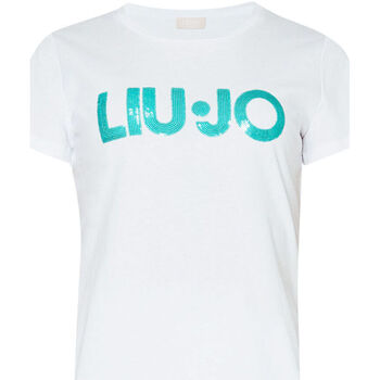 Vêtements Femme Sélection homme à moins de 70 Liu Jo T-shirt avec logo et paillettes Blanc