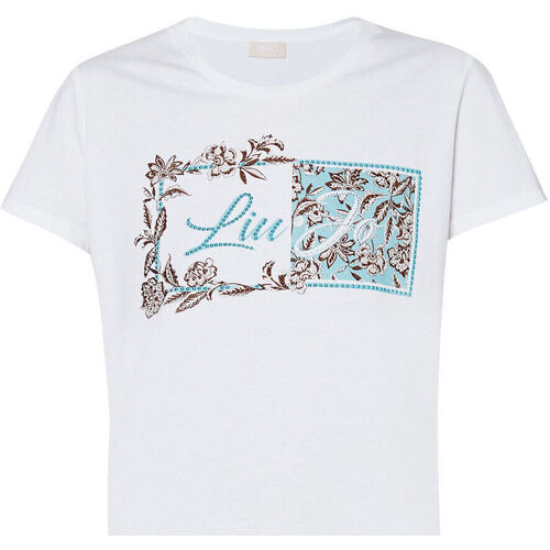 Vêtements Femme T-shirts Lace-up & Polos Liu Jo T-shirt avec imprimé floral et logo Vert