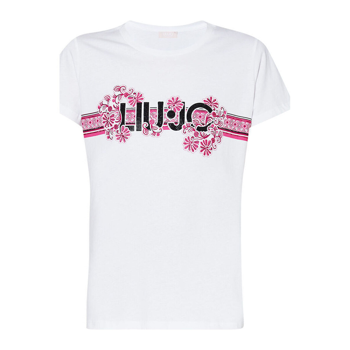 Vêtements Femme T-shirts & Polos Liu Jo T-shirt avec imprimé floral et strass Rose