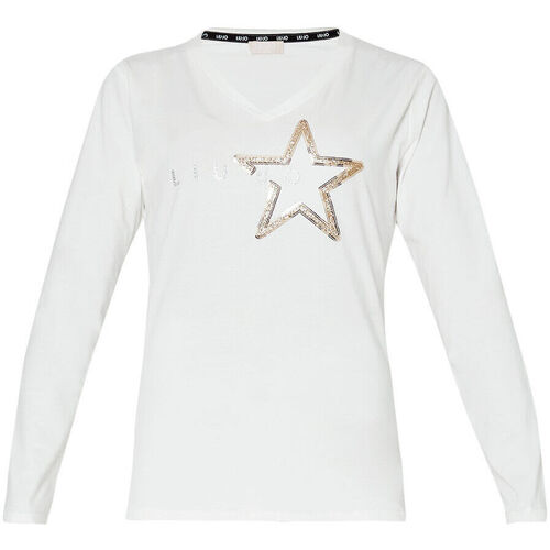 Vêtements Femme Toutes les chaussures Liu Jo T-shirt avec étoile et logo Beige